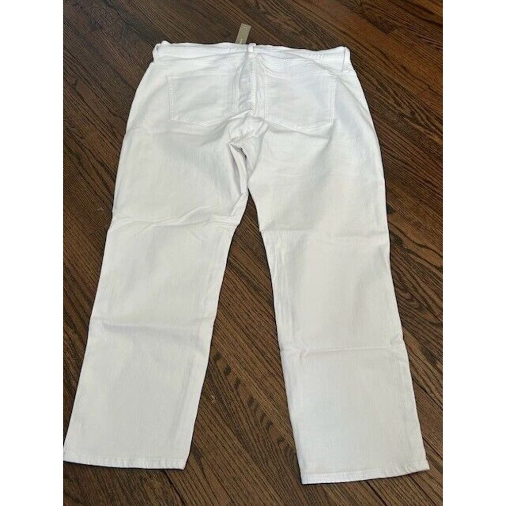 J. Crew 10" Vintage Straight Jeans High Rise Button Fly White‎ L4729 Size 34 NEW
